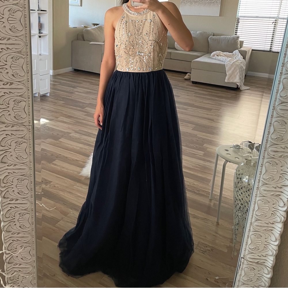 Embellished Halter Gown